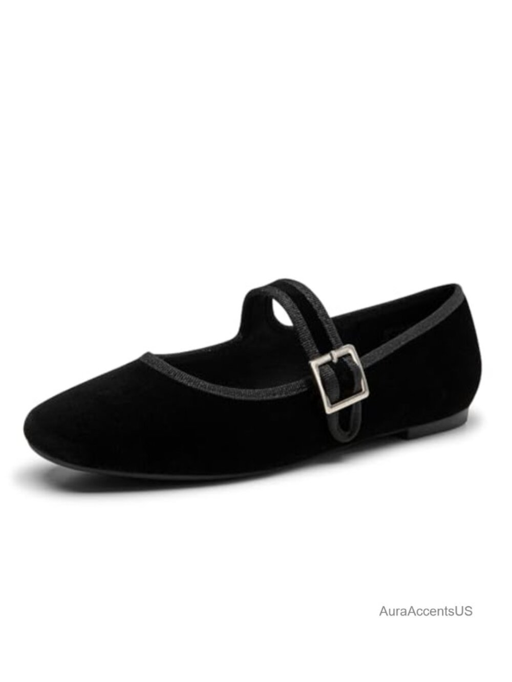 Velvet Mary Jane Ballet Flats Women Comfortable Dress Shoes